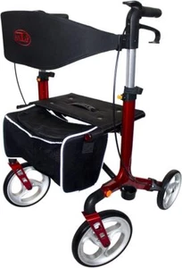 Aluminium Premium Rollator AT51111 dunkelrot - Bild 1 von 5