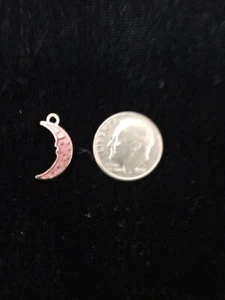 Ciondolo braccialetto smaltato rosa mezza luna - Foto 1 di 1