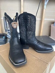 PICK SIZE - Ariat 10016292 Men's Black Sport Western Wide Square Boots - Picture 1 of 11