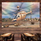 OH-58 Kiowa Attack Hélicoptère Affiche Art Tapisserie Force Air Décor Bannière Murale