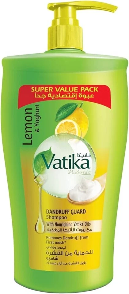 Champú protector contra la caspa Vatika Naturals enriquecido con limón y yogur 600 ml Foto 1 de 1