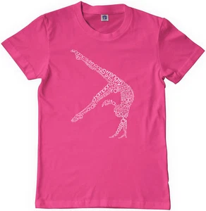 Threadrock Kids Gymnast Typography Design Youth T-shirt Gymnastics - Picture 1 of 11