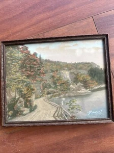 Charles Sawyer Signed Hand Color Photo "Along A Winding Road" Framed - Picture 1 of 4