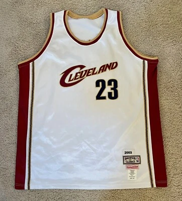 Reebok Lebron James 23 Cleveland Cavaliers 2003 Rookie Basketball Jersey, 54/2XL - Image 1 of 4