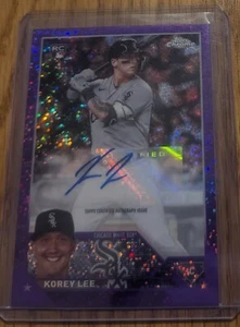 2023 Topps Chrome Purple Speckle Refractor /299 Korey Lee #RA-KL Rookie Auto RC - Picture 1 of 2