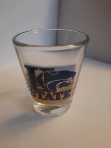 ♡ KANSAS State Wildcats Shot Glass FREE SHIPPING Cover
