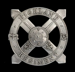 Mützenabzeichen Highland Regiment gepunzt Silber - Bild 1 von 1