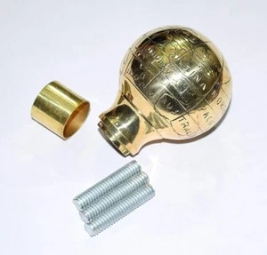 Collectible Solid Brass Vintage Replica Globe Handle For Wood Walking Stick Cane - Picture 1 of 3