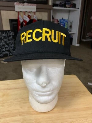 U.S. Military Recruit Black Snapback Hat Cap Made in USA New With Tags - Image 1 of 4