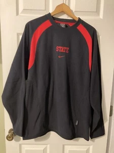 Mens Vtg Nike Authentic Team Apparel Nebraska State Embroidered Pullover Size L - Picture 1 of 8