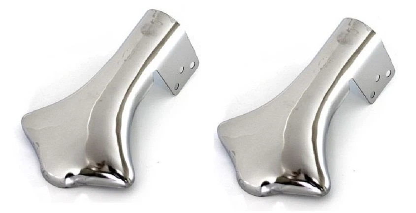 Vintage Exhaust Tail Pipe Deflector Tip Cover Shield Hot Rat Rod Pair - Image 1 of 1