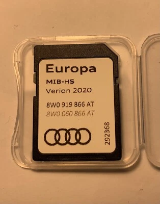Genuine Audi A3 A4 A5 Q2 Q5 2020 SAT NAV MIB-HS SD Card Europe 8W0919866AT - Image 1 of 2