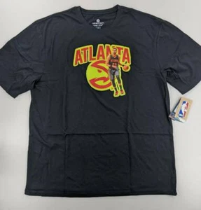 Atlanta Hawks NBA Level Wear Mens Graphic T-Shirt Black Crew Neck Tee Size Large - Picture 1 of 7