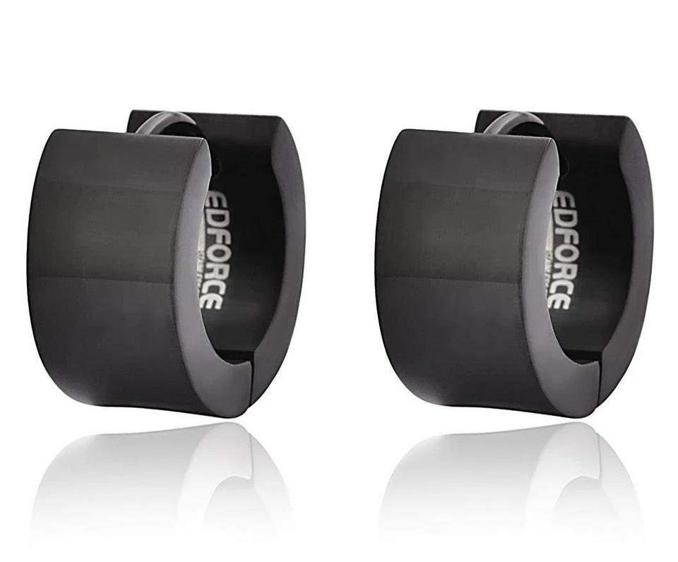 Pendientes Huggie de aro pequeños de acero inoxidable Edforce para hombre mujer Foto 1 de 4