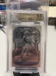 2020 JUSTIN HERBERT PRIZM "NEGATIVE" ROOKIE CARD BGS 9.5 Hot Wow - Picture 1 of 2