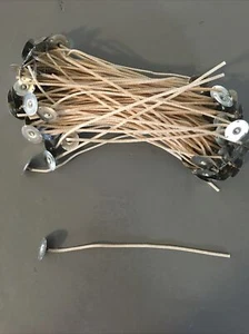 Candle Wicks 90ct. 7 Inch 20mmX6mm Standard Colorless Wick MP Wax Coating w Base - Picture 1 of 4