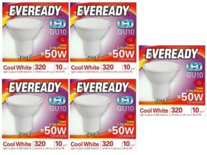 5 x Eveready Led Bulb Gu10 Cool White 5W - Single - Picture 1 of 1