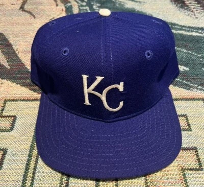 VINTAGE KANSAS CITY ROYALS 1960S - 70S NEW ERA PRO MODEL HAT HEMMED SMALLER - Image 1 of 4