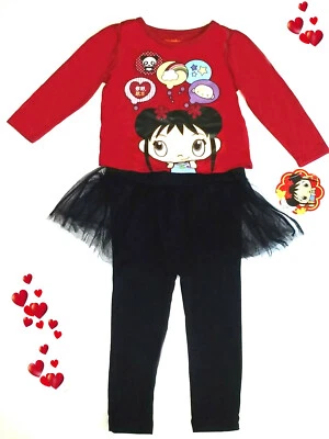 NI HAO KAI LAN ~JUEGO LEGGINGS TOP Y TUTÚ BRILLO~ NIÑO PEQUEÑO TALLA 3T Foto 1 de 2