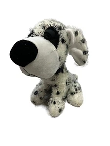 Toy Factory 11” Dalmation Plush Stuffed Animal Collar Hooded Eyes - Picture 1 of 11