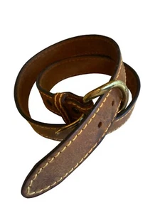 Brauner Westerngürtel Leder Sattelgenäht Größe 28 - Bild 1 von 8