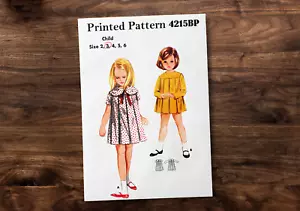 Butterick 4215 Sewing Pattern - Pleated Child Dress - 2, 3, 4, 5, 6 - Picture 1 of 4