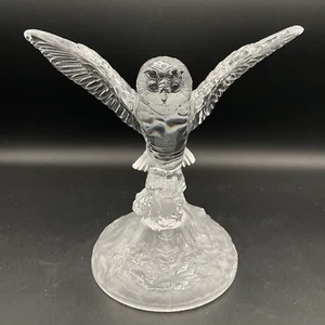 Cristal d'Arques Glas Eule im Flug - Frankreich Skulptur Kristall Eule - Bild 1 von 10