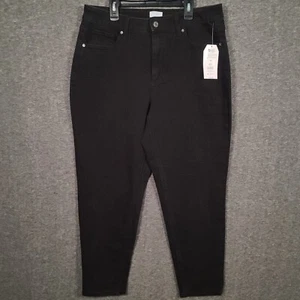 Time and Tru High Rise Mom Jeans Women's Size 12 Regular Black Stretch - Bild 1 von 11