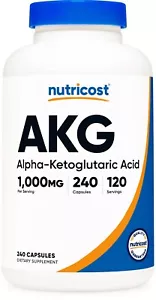 Nutricost AKG Integratore di acido alfa chetoglutarico 1.000 mg, 240 capsule - Foto 1 di 5