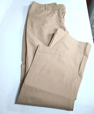Jones New York 裤子弹力 10 码卡其色拉链飞喇叭 — 第 1/4 张图片