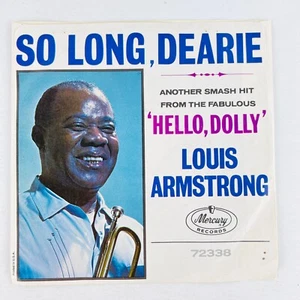 Louis Armstrong So Long Dearie / Hello Dolly 7" Single Vinyl Record 45RPM 45 RPM - Picture 1 of 4