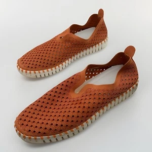 Ilse Jacobsen Womens Shoes EU38 US 8 Tulip Orange Slip-On Comfort Casual Loafers - Picture 1 of 8