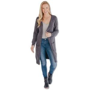 Graue Simply Southern kuschelig warme Strickjacke mit Fronttaschen, Gr. XXL - Bild 1 von 6