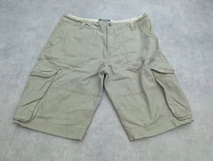 Fat Face Cargo Shorts Mens 38 Army Military Combat Utility Canvas Y2K Thick Zip - Picture 1 of 9