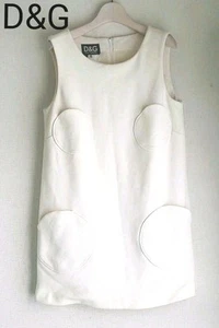 D&G DOLCE & GABBANA A-Line Dress Size 42 White Minor Stain Near Hem HN5163 - Picture 1 of 9