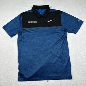Tiger Woods Nike Golf Polo Shirt Men's Medium Dri-Fit Performance Blue 854268 - Picture 1 of 10
