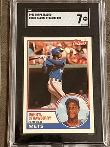 🔥🟧DARRYL STRAWBERRY🟦🔥1983 Topps Traded #108T Mets SGC 7 RC Rookie - Picture 1 of 6