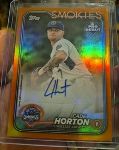 Topps 2024 Pro Debut Cade Horton Auto Orange #1/25 - Picture 1 of 2
