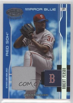 2003 Leaf Certified Materials Mirror Blue Materials /100 Robert Person #145 - Image 1 of 2