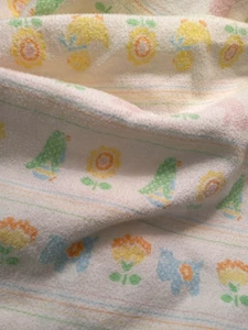 Manta Receptora Bebé Riegel Vintage 32 x 28 Algodón EE. UU. Elefantes Flores Patos - Imagen 1 de 6