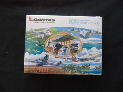 QANTAS Commemorative Playing Cards 2 Packs Sealed Foto 1 de 2