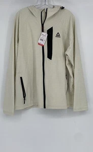 Reebok Mens Silver Birch Textured Long Sleeve Hooded Outerwear Jacket Size XL - Picture 1 of 6