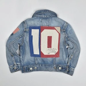 POLO Ralph Lauren Baby Kinder Denim Jeans Jacke USA Big Nautical Patch 2 Jahre - Bild 1 von 8