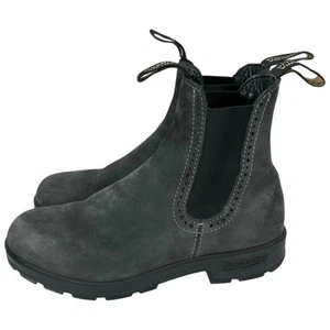 Blundstone Chelsea Boots Womens US 7.5 UK 4.5 Rustic Black Suede Brocade EUC - Picture 1 of 9