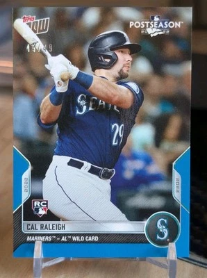 2022 Topps Now Postseason Cal Raleigh BLUE #/49 Rookie RC Big Dumper Mariners🔥 - Image 1 of 4