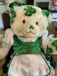 Build a Bear Kleeblatt Kleeblatt St Patricks Day Bär mit Kleid 14" (P56) - Bild 1 von 10