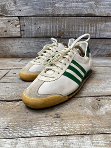 Zapatillas bajas Adidas Rom blancas vintage años 80 Reino Unido 8, hechas en Alemania Occidental - Imagen 1 de 15