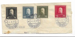 Österreich 1917 1. Weltkrieg Feldpost Schkodra Abania auf Brieffragment - Bild 1 von 1