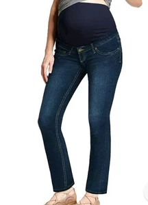 Hybrid & Company Womens Maternity Jeans Sz Small Super Comfy Stretch Medium Wash - Picture 1 of 11