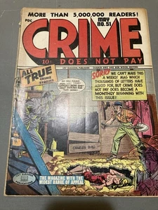 Verbrechen zahlt sich nicht aus #51 1947, Golden Age Lev Gleason Publikationen (siehe Fotos) - Bild 1 von 13